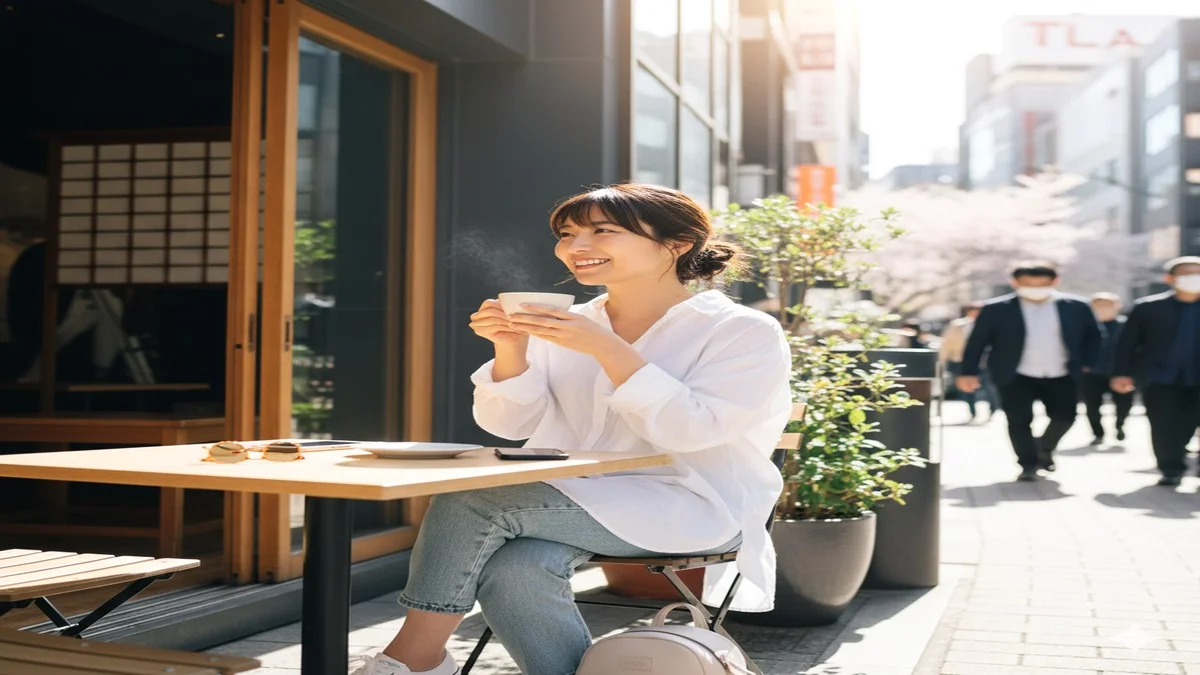 仕事の合間に自由な時間を楽しむ女性ドライバー